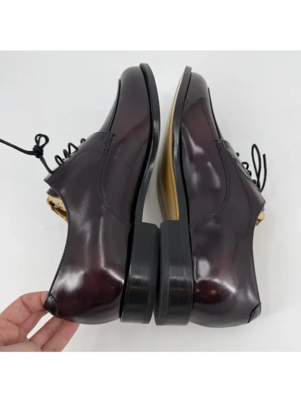 Men's Cole Haan  Air Carter Split-Toe Derby Shoes Mahogany Leather 10.5M